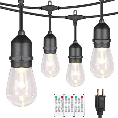 Vista 13 de Mlambert Tira de luces LED regulables para exteriores de 3 colores con Negro