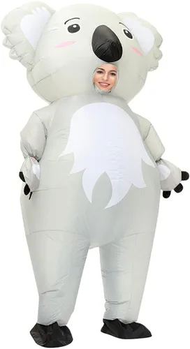 Vista 2 de Arokibui Inflatable Koala Costume for Adult and Kids Funny Blow up Costume Cosplay Party Christmas Halloween Costume