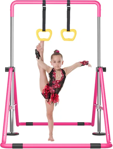 Vista 9 de WATBKHE Barra de gimnasia para niños, equipo de gimnasia para el hogar, altura ajustable, barra de entrenamiento de gimnasia, artículos de gimnasia