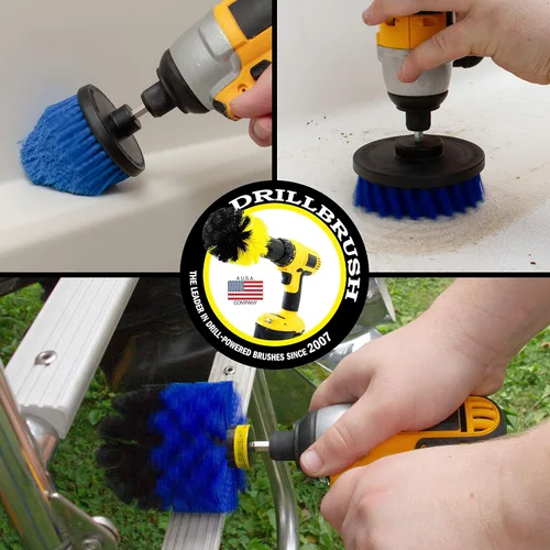 Vista 2 de Juego de cepillos de limpieza acuática para taladro, accesorios para peceras, accesorios para barcos, kit de fregado de acuario, cepillos