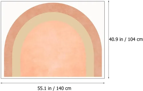 Vista 2 de Uonlytech Adhesivo de pared de arco extraíble para decoración elegante del hogar, fácil de aplicar, arte de pared semicírculo para dormitorios