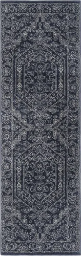 Vista 119 de SAFAVIEH ADR108B - Tapete de la colección Adirondack, 2 pies 1 pulgada x 6 pies, marfil y plateado, diseño de medallón oriental, no desprende
