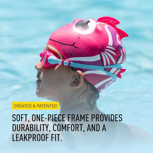 Vista 6 de FINIS H3 Goggle - Gafas de natación para niños, antivaho, protección UV, a prueba de fugas, gafas de natación juveniles, de 4 a 12 años