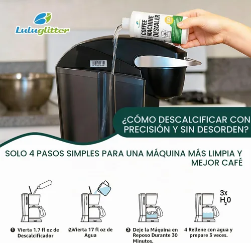 Vista 4 de Máquina de café y espresso Descalcificadora 8.1 fl oz Solución universal