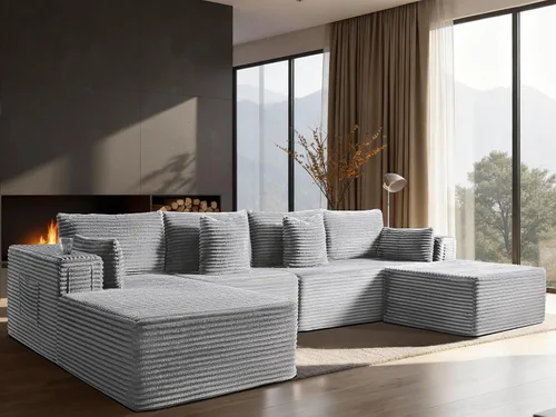 Vista 94 de Sofá modular de gran tamaño de 108 pulgadas, cómodo sofá deshuesado en forma de U para sala de estar, asientos extra profundos, sin montaje, sofá