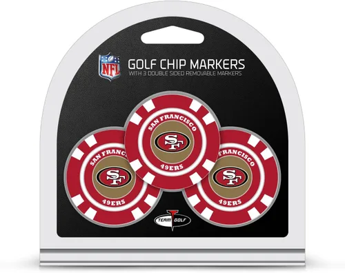 Vista 8 de Team Golf Tamaño de fichas de póquer de la NFL con marcadores de esmalte de doble cara más pequeños