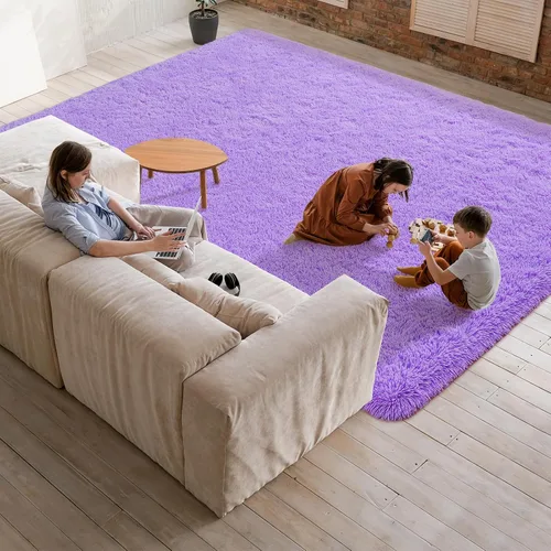 Vista 115 de Softlife Alfombra naranja para dormitorio, alfombra de felpa esponjosa para sala de estar para niñas, alfombra lanuda para niños, alfombra suave