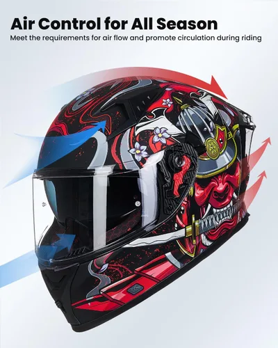 Vista 3 de ILM - Casco completo de motocicleta con Pinlock compatible con viseras y aletas transparentes y tintadas, casco para Street Bike y Motocross