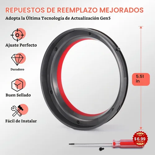 Vista 3 de Anillo de sellado de cubo de polvo SV16 SV29 mejorado compatible con Dyson Outsize Canister pieza de repuesto, compatible con accesorios de anillo