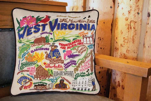 Vista 90 de Catstudio Almohada decorativa bordada a mano de Texas