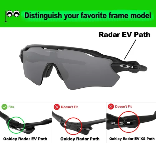 Vista 6 de Prizo ORL Lentes de repuesto para gafas de sol Oakley Radar EV Path OO9208 - Multiopciones