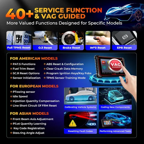 Vista 5 de Autel Escáner MaxiPRO MP900TS, 2026 8 pulgadas MP900-TS Top TPMS como MS906 Pro-TS, hasta de MaxiSYS MS906 PRO MS906TS MK900TS, Servicio de función