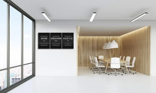 Vista 5 de Urttiiyy - 3 pósteres de arte inspirador, impresión en lienzo con citas de motivacionales, ideales para la decoración de paredes de oficina y hogar