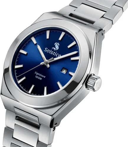 Vista 2 de Solstice Reloj de acero inoxidable para hombre - Cristal de zafiro - Reloj resistente al agua para cada ocasión