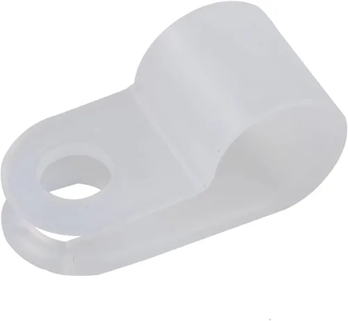 Vista 10 de 200 Uds. de nylon blanco tipo R abrazadera de cable sujetador de 1/2 pulgada clips de alambre de plástico abrazaderas surtido para conducto de cable