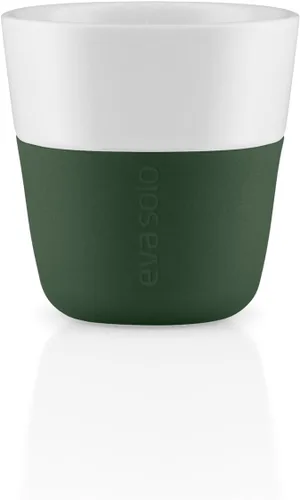 Vista 11 de Eva Solo 2 Tazas Tumbler de Espresso Tazas de Café Tumbler de Porcelana de 3 oz con Agarre Recubierto de Silicona Diseño Danés, Funcionalidad