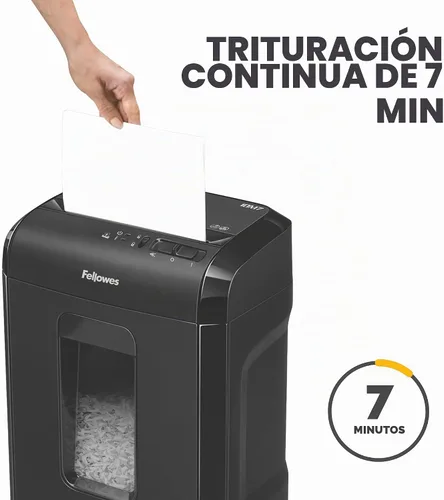Vista 4 de Fellowes 10M7 Powershred - Trituradora de papel de escritorio con microcorte de 10 hojas