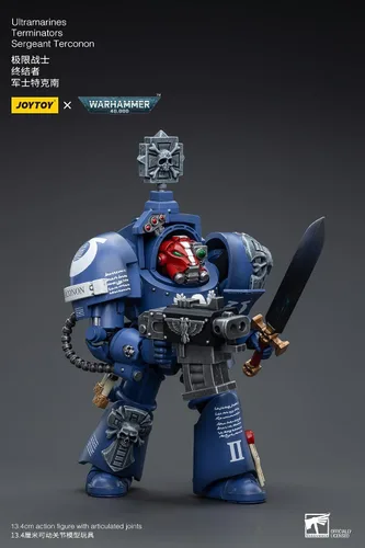 Vista 3 de JoyToy Warhammer 40K: Ultramarines Terminators SGT. Terconon Figura de acción a escala 1:18