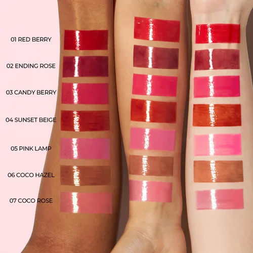 Vista 8 de LOVB LOVB Pudding Glow - Tinte de labios coreano, 0.14 onzas, 01 RED BERRY 01 Baya roja