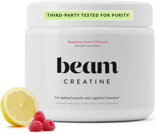 Vista 9 de BEAM Monohidrato de creatina en polvo, monohidrato de creatina micronizada de 0.18 oz, creatina saborizada para mujeres y hombres, fuerza muscular