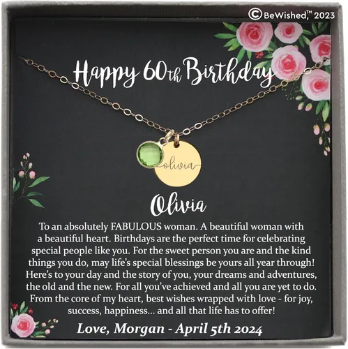 Vista 10 de Be Wished Regalos personalizados de 60 cumpleaños para mujeres
