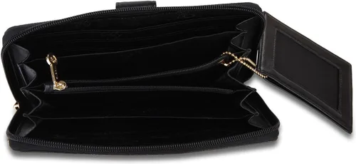 Vista 2 de Rioni Signature (Black) - Billetera con cremallera con botón, Negro -, Cartera con tarjetero