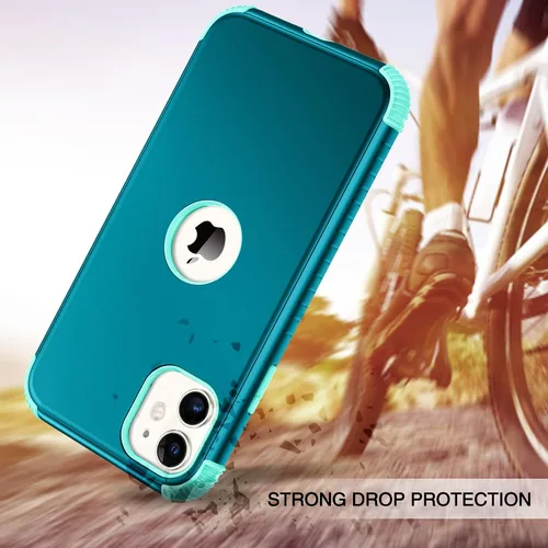 Vista 3 de BENTOBEN Funda para iPhone 11, Uso Intensivo 2 en 1 Protección Completa Rugosa a Prueba de Golpes Híbrida Parachoques de PC Duro Cubierta Protectora