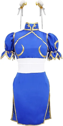 Vista 4 de Cosplay Life Disfraz de cosplay de Chun-Li - Disfraz de anime Street Fighter para mujer