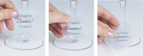 Vista 8 de Pavilion Gift Company Feliz Navidad - Acebo y bayas - Copa de vino pintada a mano (24 oz)