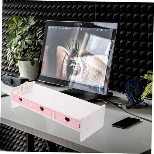 Vista 8 de Toddmomy Ergonomic Laptop Riser Stand for Desk Computer Monitor Elevation Stable Desktop Organizer for Home Office Space-saving Small Monitor Stand