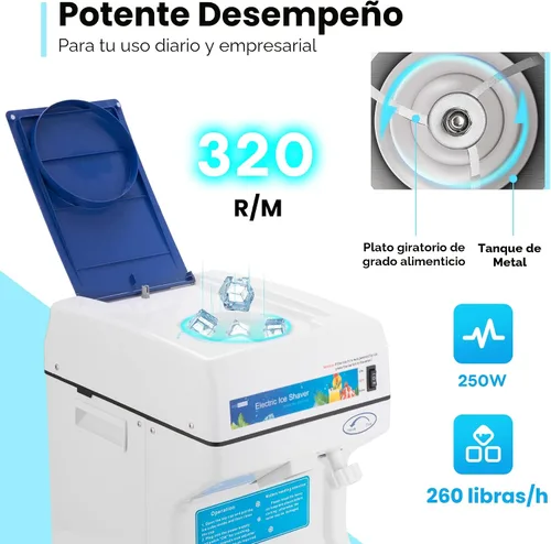 Vista 4 de VIVOHOME Máquina eléctrica 265lbs/hr del fabricante del cono de la nieve de la máquina de afeitar de la trituradora de hielo para el uso doméstico