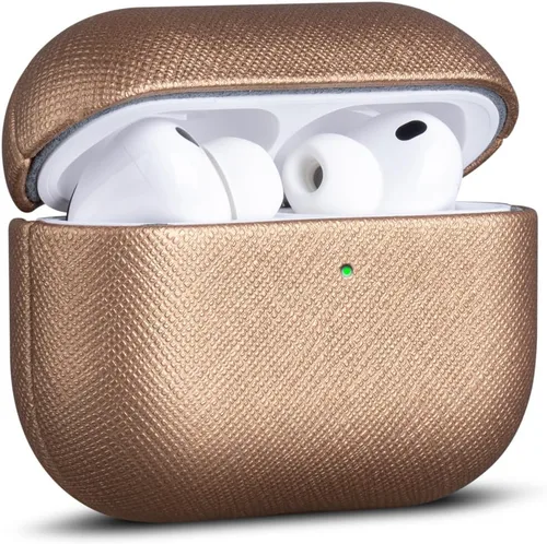 Vista 26 de Haobobro Funda de piel para AirPods Pro 3, piel seleccionada respetuosa con la piel, con textura de fibra de carbono, hecha a mano, funda rígida