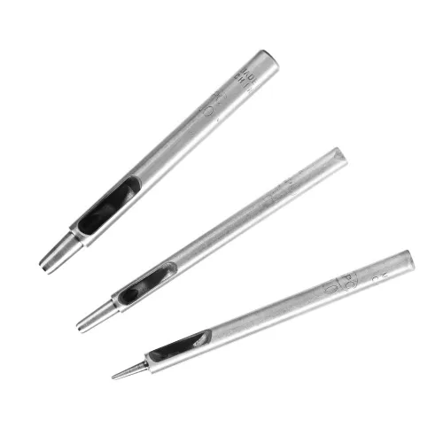 Vista 22 de WUTA Juego de perforadores SPC de 0.020 in de acero hueco perforador de cuero para correa de reloj