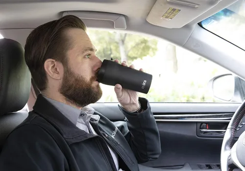 Vista 6 de MIRA Taza de viaje para café de 12 onzas, vaso aislado de acero inoxidable con tapa a prueba de fugas, taza para bebidas calientes y frías