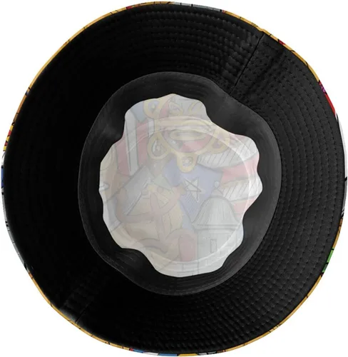 Vista 5 de Elegante sombrero de pescador de Puerto Rico, protección solar, plegable, sombrero de pescador, sombrero de verano, unisex, para viajes al aire