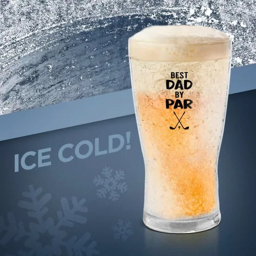 Vista 6 de GALVANOX Par - Taza de golf congelable de regalo para papá, mejor papá, taza enfriadora de gel de hielo congelable para cerveza/bebidas frías
