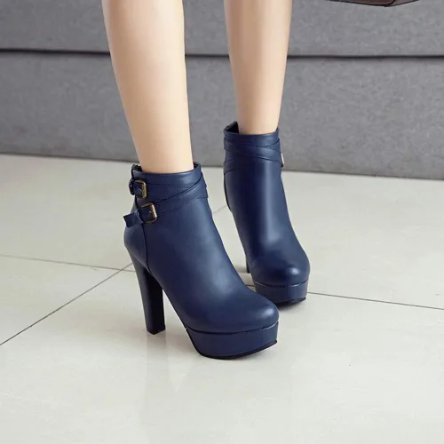 Vista 42 de Scaoruki Zapatos de otoño de moda para mujer, botines de tacón de bloque