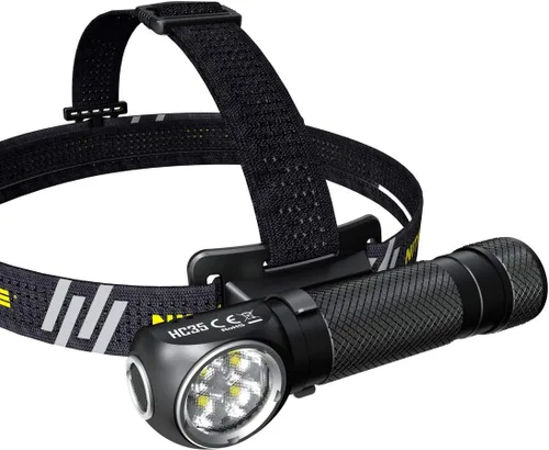 Vista 2 de Nitecore HC35 - Faro LED recargable - 4 x CREE XP-G3 S3 con 2 baterías recargables NL2153HP de alto rendimiento