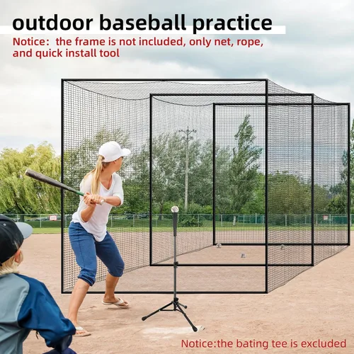 Vista 6 de amazgolf Various Size Baseball Batting Cage Net Only/Backstop Nets, Baseball Batting Cages/Barrier Net for Backyard, Heavy Duty Hitting Net for