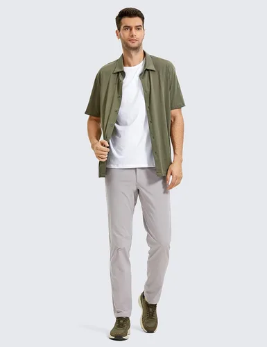 Vista 3 de CRZ YOGA Pantalones de golf cómodos para todo el día para hombre con 5 bolsillos, 303234 pulgadas, de secado rápido, ligeros, casuales, para trabajo