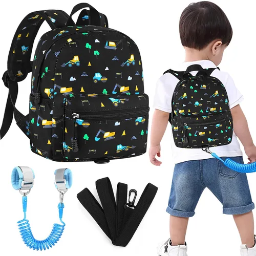Vista 16 de Accmor Mochila para niños pequeños con correa, lindas mochilas para niños con eslabón de muñeca antipérdida, mini mochila para bebé, arnés
