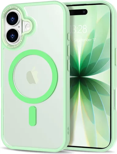 Vista 118 de Anuck - Funda magnética para iPhone 11 compatible con MagSafe, carcasa trasera mate translúcida dura, borde de TPU, delgada, resistente a impactos
