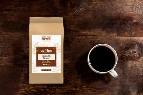 Vista 4 de Amaretto Blend - Café en grano entero, tostado medio, bolsa de 1 libra