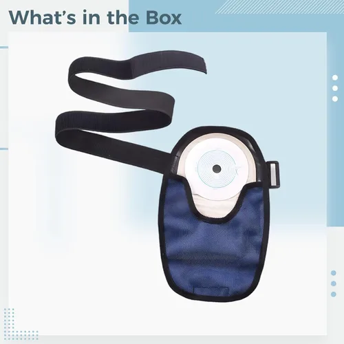 Vista 5 de Fundas para bolsa de ostomía, paquete de 2, cinturón ajustable, ajuste cómodo