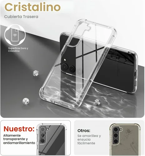 Vista 3 de SURITCH Funda transparente para Samsung Galaxy S23+ Plus de 6.6 pulgadas (solo protector de pantalla), [protector de pantalla integrado] carcasa
