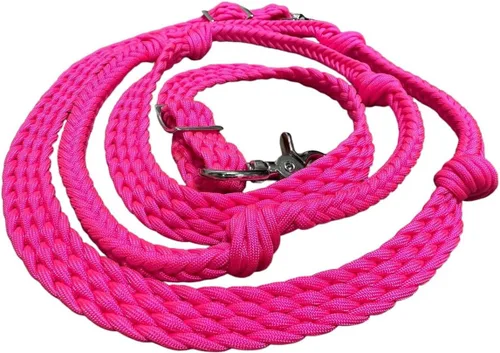Vista 8 de rosado, (Barrel Reins Horse Tack Neon Hot Pink)