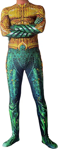 Vista 3 de Halloween Superhero Costume Cosplay Suit Zentai Jumpsuit 3D Spandex