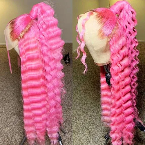 Vista 11 de Aubree Peluca de encaje frontal rubio 613, cabello largo y lacio, resistente al calor, fibra rubia, pelucas sintéticas sin pegamento, predepiladas
