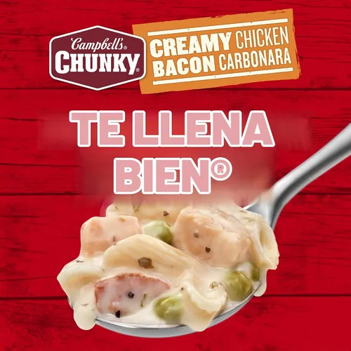Vista 7 de Campbell's Chunky Sopa cremosa de pollo y tocino carbonara, lata de 18.8 onzas