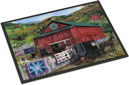 Vista 116 de Caroline's Treasures PTW2009MAT - Felpudo de calabaza y hojas de otoño, 18 x 27 pulgadas, tapete para puerta delantera, interior y exterior